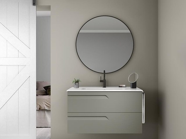 Set Vitale 80 cm: Mueble+Lavabo+Espejo con aplique